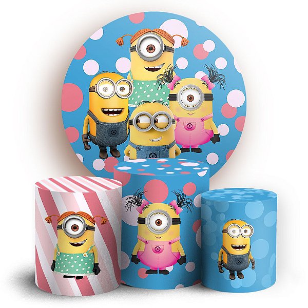KIT Redondo e Trio - Minions - Sublimado 3D