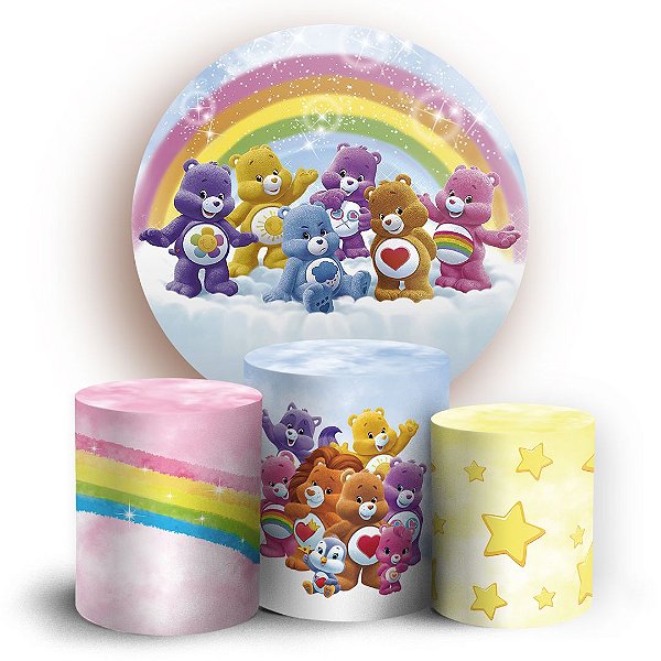 KIT Redondo e Trio - Ursinhos Carinhosos - Sublimado 3D
