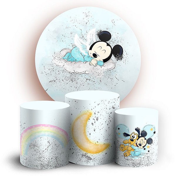 KIT Redondo e Trio - Mickey Baby - Sublimado 3D