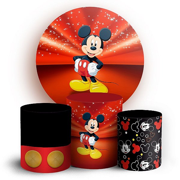 KIT Redondo e Trio - Mickey - Sublimado 3D