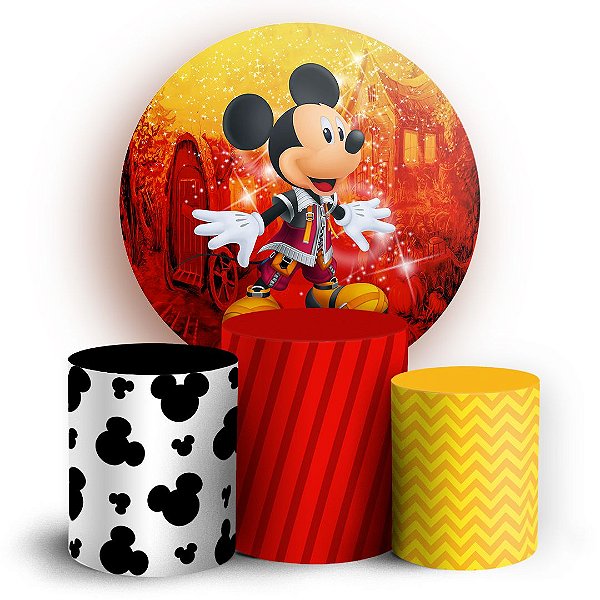 KIT Redondo e Trio - Mickey - Sublimado 3D