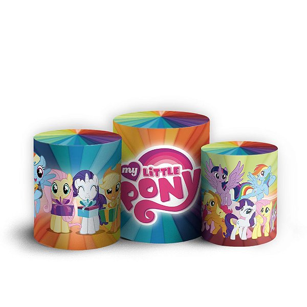 Trio Cilindro - My Little Pony - Sublimado 3D + Elástico