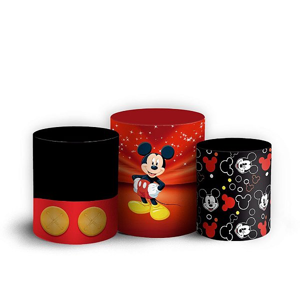 Capas Trio Cilindro Sublimado Vest Facil - Mickey