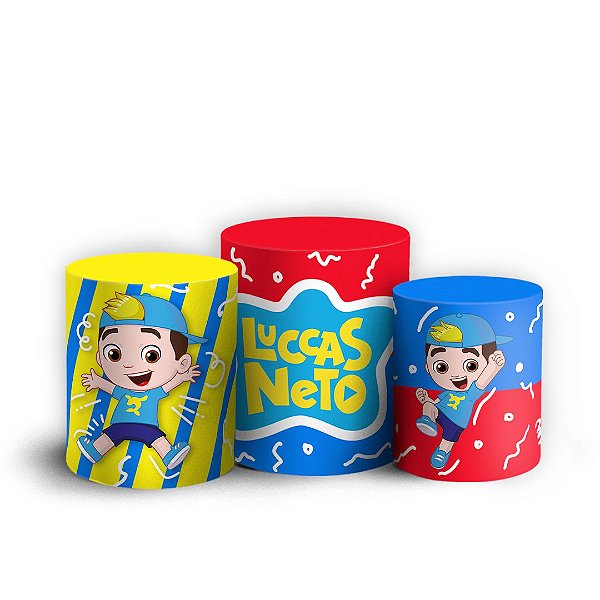 Capas Trio Cilindro Sublimado Vest Facil - Luccas Neto