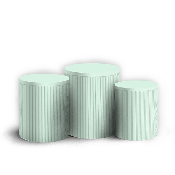 Capas Trio Cilindro Sublimado Vest Facil - Oh Baby Verde Claro