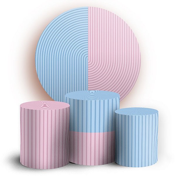 KIT Redondo e Trio - Bohos Mesclado - Sublimado 3D