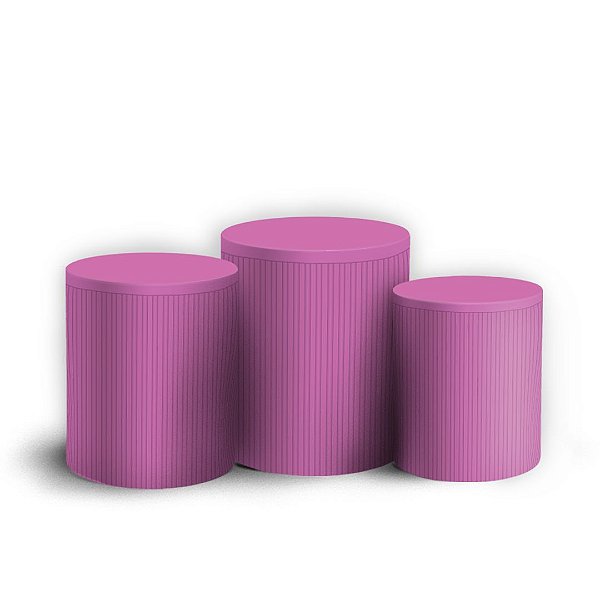Trio Cilindro - Oh Baby Roxo - Sublimado 3D + Elástico
