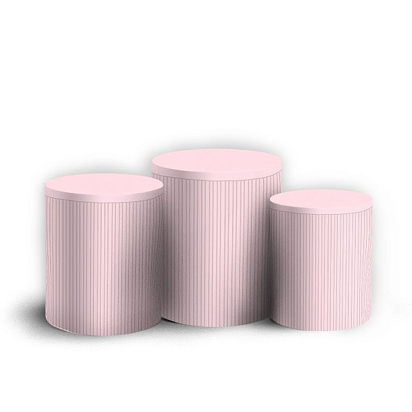 Capas Trio Cilindro Sublimado Vest Facil - Oh Baby Rosa Bebe