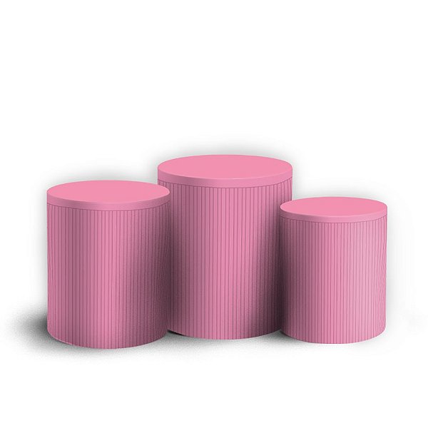 Capas Trio Cilindro Sublimado Vest Facil - Oh Baby Rosa