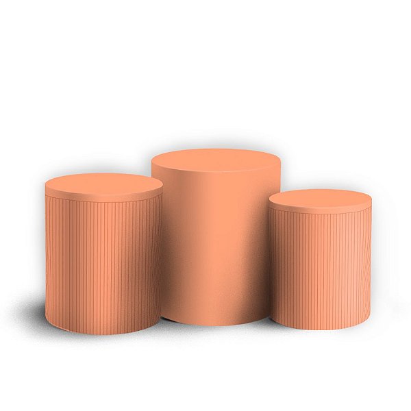 Trio Cilindro - Oh Baby Laranja - Sublimado 3D + Elástico