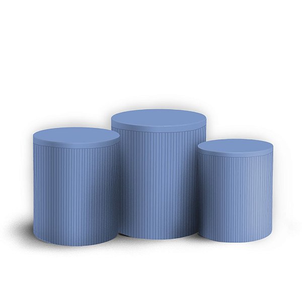Capas Trio Cilindro Sublimado Vest Facil - Oh Baby Azul