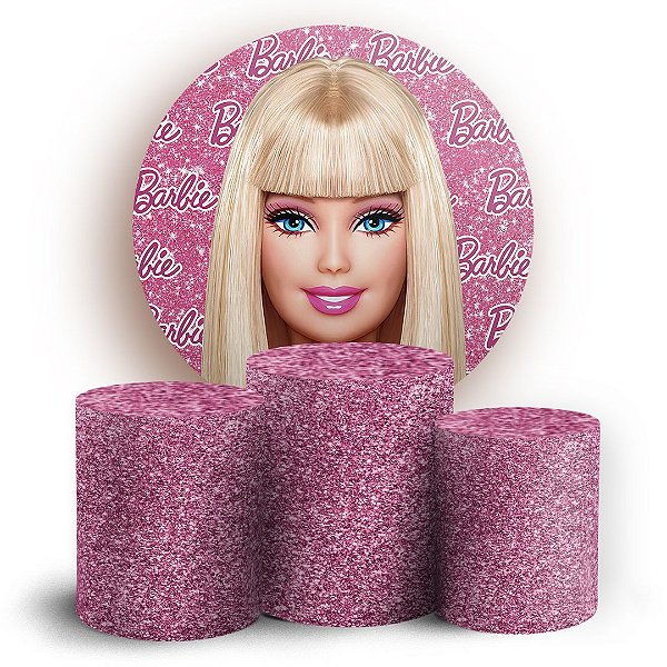 KIT Redondo e Trio - Barbie Glitter - Sublimado 3D