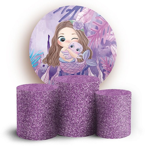 KIT Redondo e Trio - Sereia - Sublimado 3D