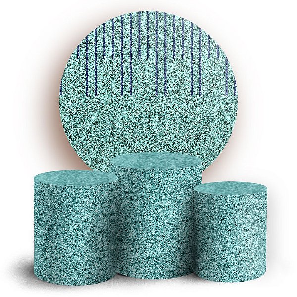 KIT Redondo e Trio - Glitter - Sublimado 3D