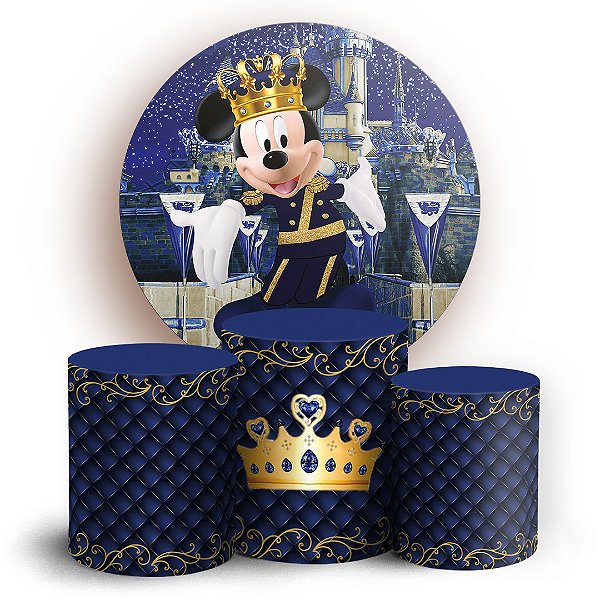 KIT Redondo e Trio - Mickey Realeza - Sublimado 3D