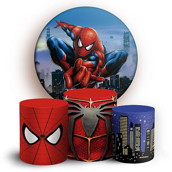 KIT Redondo e Trio - Homen Aranha - Sublimado 3D