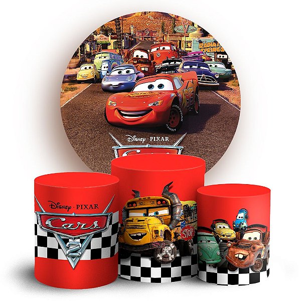 KIT Redondo e Trio - Carros - Sublimado 3D