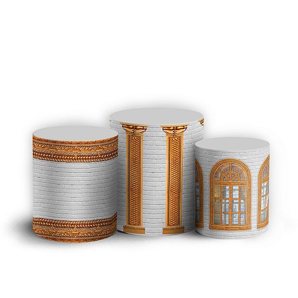 Capas Trio Cilindro Sublimado Vest Facil - Realeza