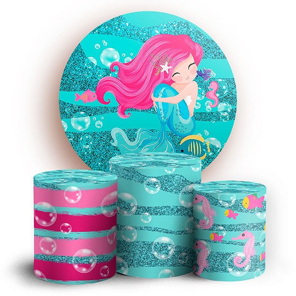 KIT Redondo e Trio - Sereia - Sublimado 3D