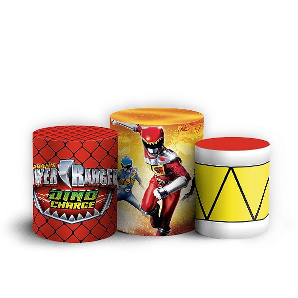 Trio Cilindro - Power Rangers - Sublimado 3D + Elástico