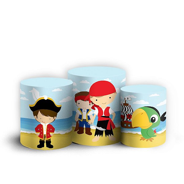 Capas Trio Cilindro Sublimado Vest Facil - Pirata