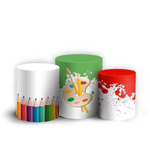 Capas Trio Cilindro Sublimado Vest Facil - Pintando o 7