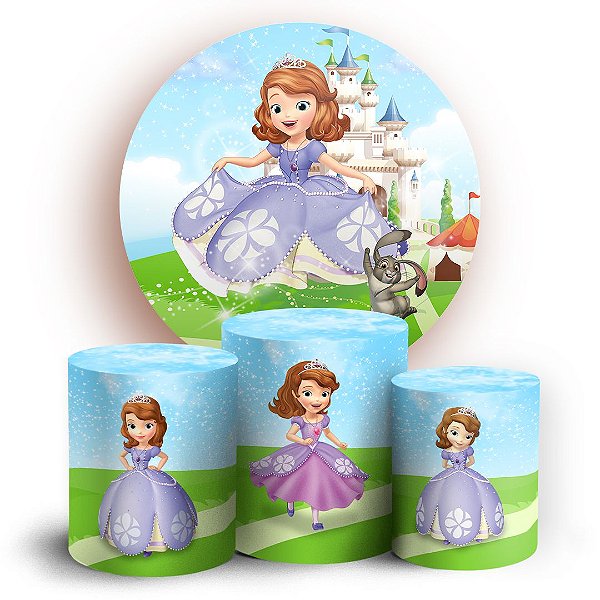 KIT Redondo e Trio - Princesa Sofia - Sublimado 3D