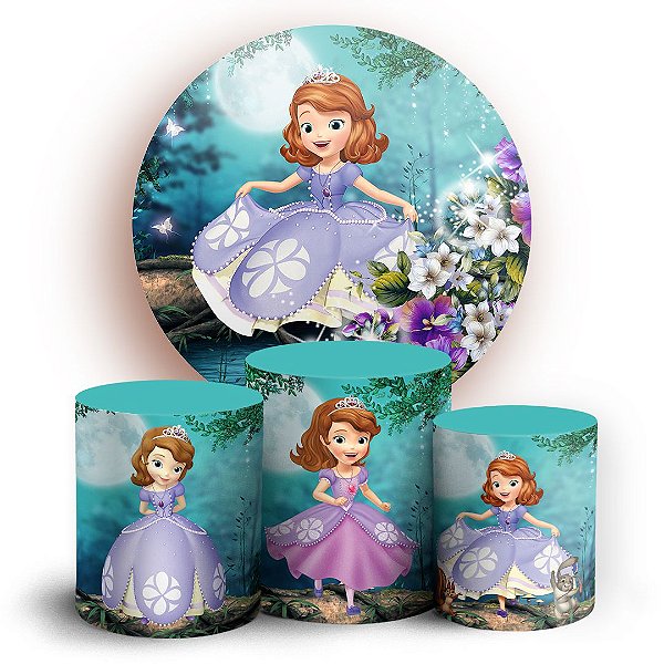 KIT Redondo e Trio - Princesa Sofia - Sublimado 3D