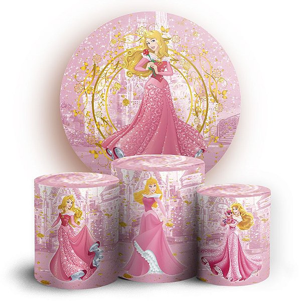 KIT Redondo e Trio - Princesa Aurora - Sublimado 3D
