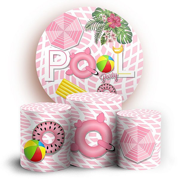 KIT Redondo e Trio - Pool Party - Sublimado 3D