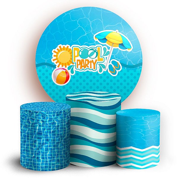 KIT Redondo e Trio - Pool Party - Sublimado 3D