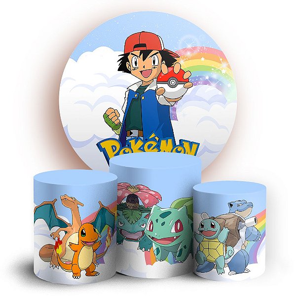 KIT Redondo e Trio - Pokemon - Sublimado 3D
