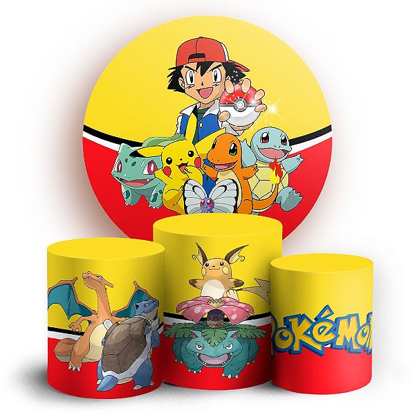 KIT Redondo e Trio - Pokemon - Sublimado 3D