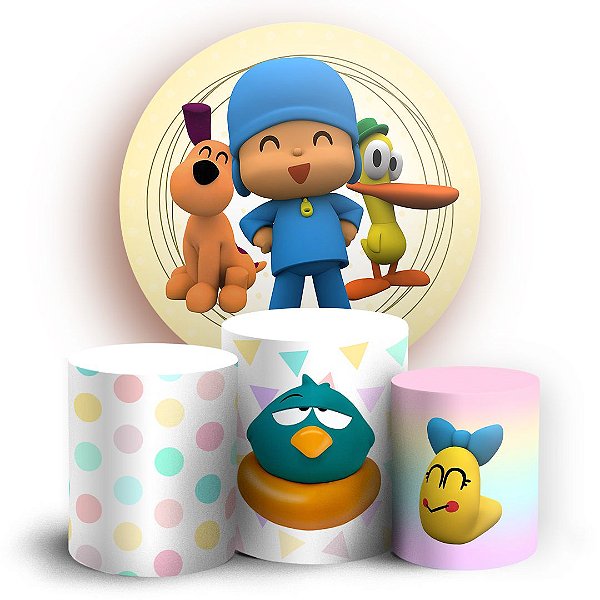 KIT Redondo e Trio - Pocoyo - Sublimado 3D