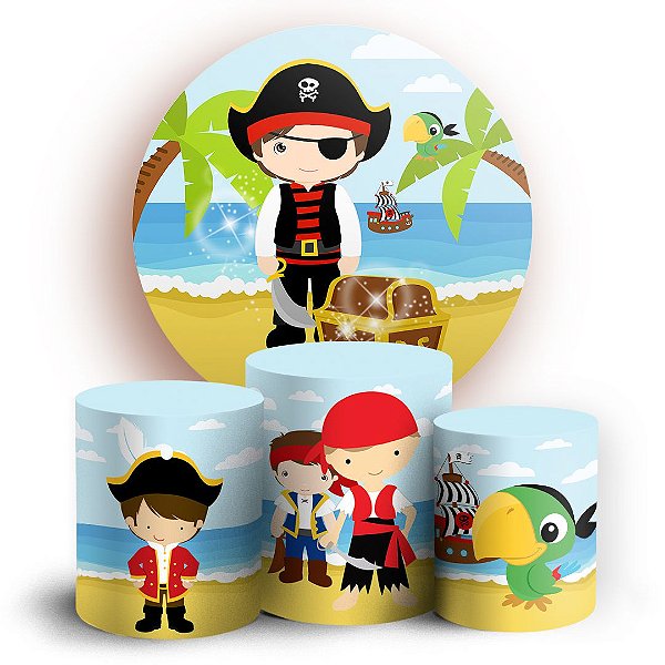 KIT Redondo e Trio - Pirata - Sublimado 3D