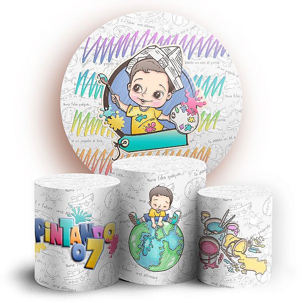 KIT Redondo e Trio - Pintando o 7 - Sublimado 3D