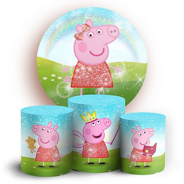KIT Redondo e Trio - Peppa Pig - Sublimado 3D