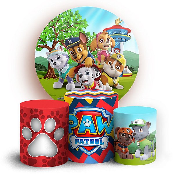 KIT Redondo e Trio - Patrulha Canina - Sublimado 3D