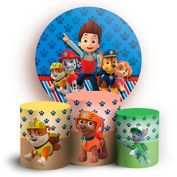 KIT Redondo e Trio - Patrulha Canina - Sublimado 3D