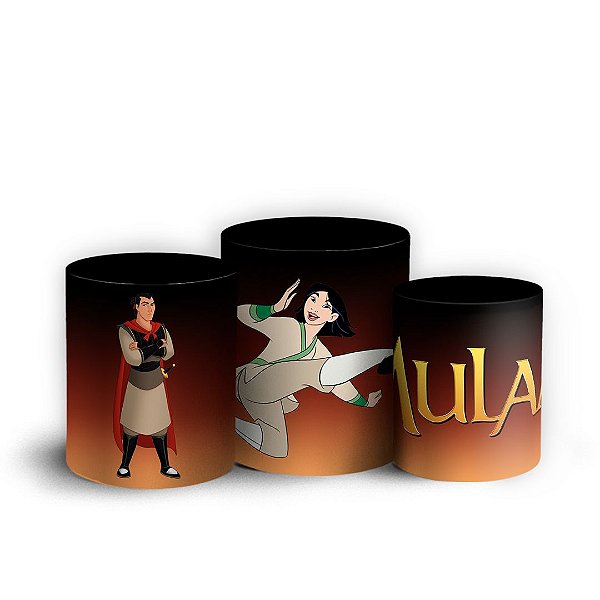 Capas Trio Cilindro Sublimado Vest Facil - Mulan