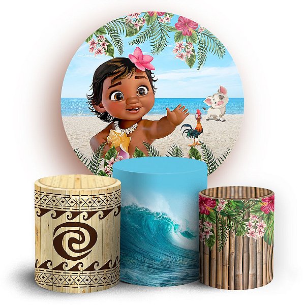 KIT Redondo e Trio - Moana Baby - Sublimado 3D