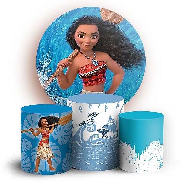KIT Redondo e Trio - Moana Adulta - Sublimado 3D