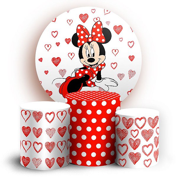 KIT Redondo e Trio - Minnie - Sublimado 3D