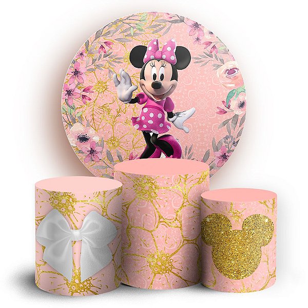 KIT Redondo e Trio - Minnie - Sublimado 3D