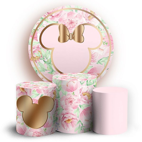 KIT Redondo e Trio - Minnie - Sublimado 3D