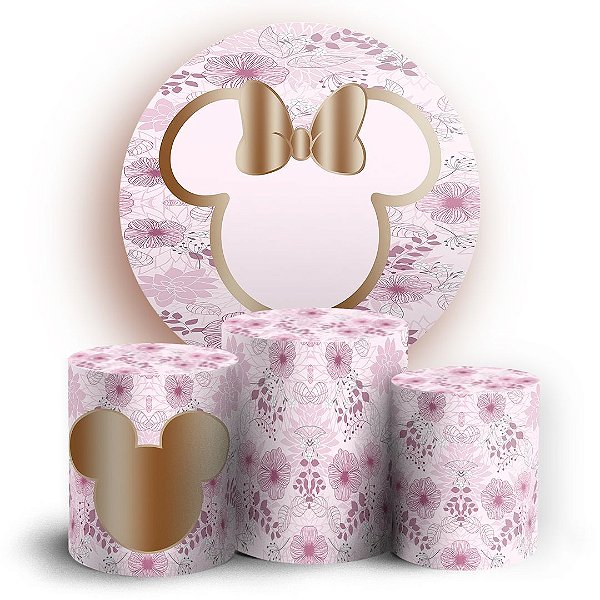 KIT Redondo e Trio - Minnie - Sublimado 3D