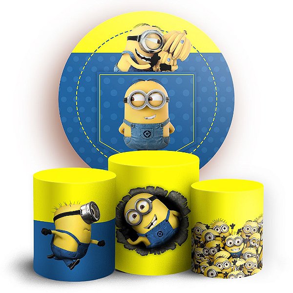 KIT Redondo e Trio - Minions - Sublimado 3D