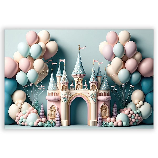Capa Painel Retangular Sublimado - Fundo Fotografico Castelo