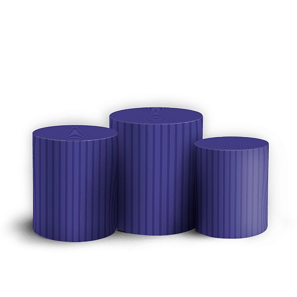 Capas Trio Cilindro Sublimado Vest Facil - Bohos Roxo