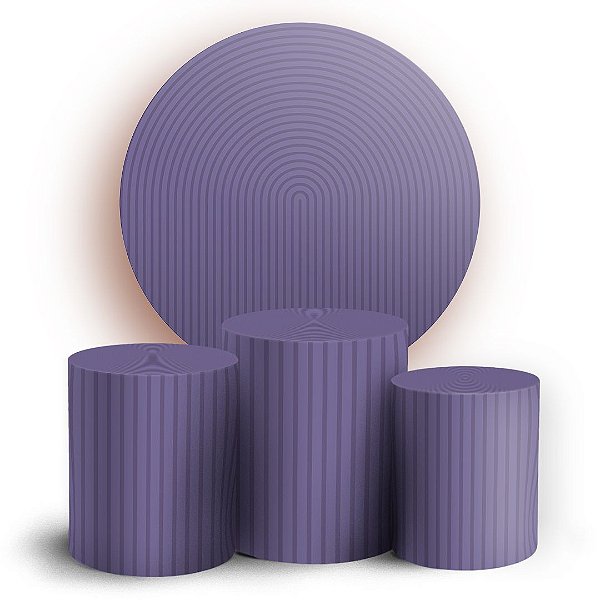 KIT Redondo e Trio - Bohos Roxo - Sublimado 3D